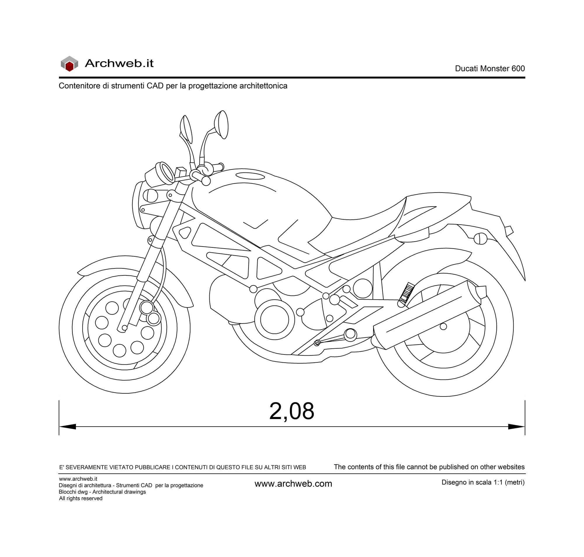 Disegno Ducati Monster 600