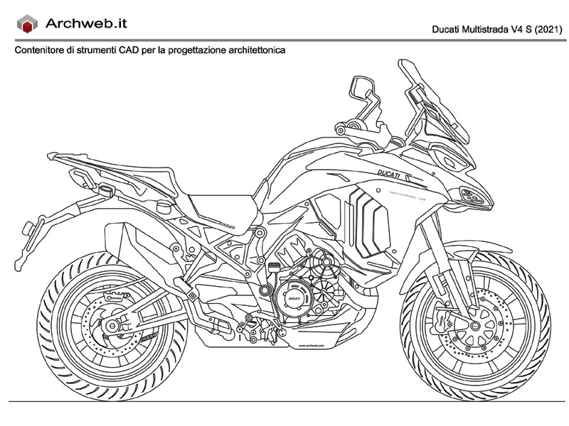 Ducati Multistrada V4S (2021) dwg
