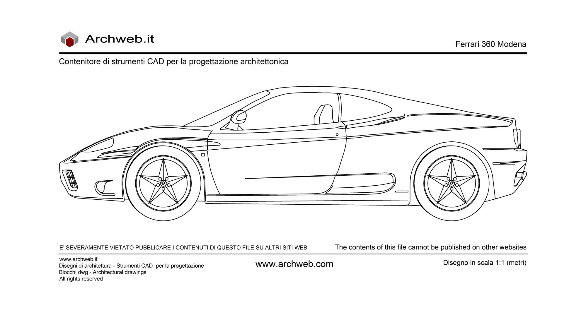 Ferrari 360 Modena dwg