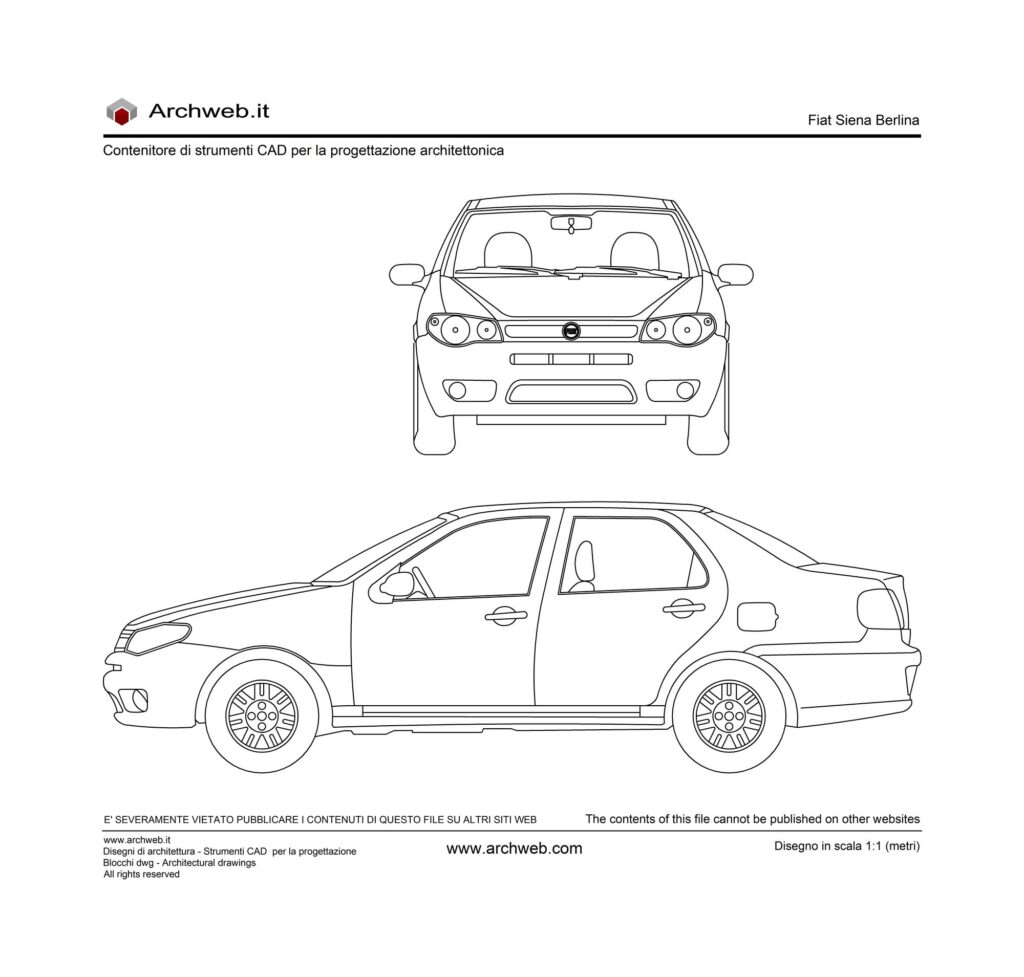 Fiat Siena Berlina dwg