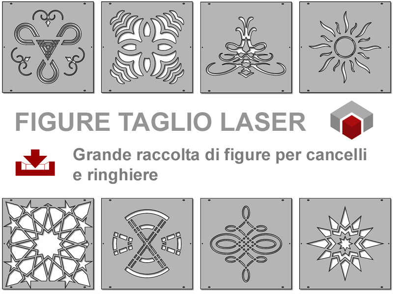 Figure per il taglio laser.