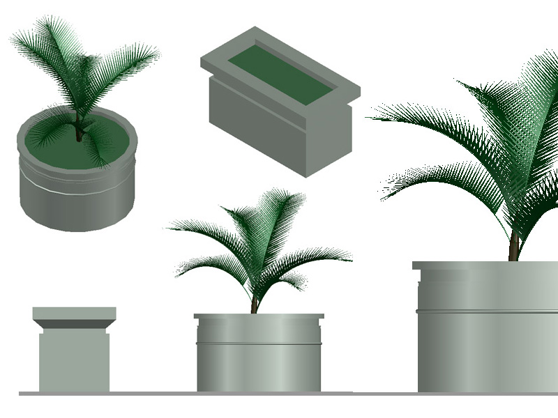 Fioriere 3D dwg