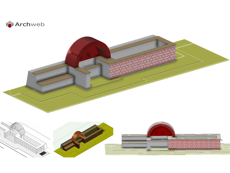 Fontana rurale 3D dwg