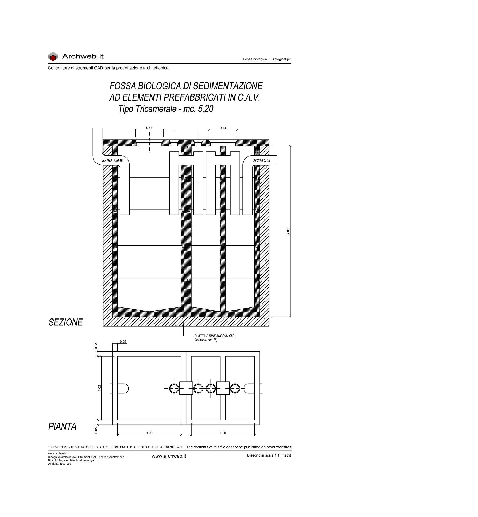 Sedimentation septic tank drawings