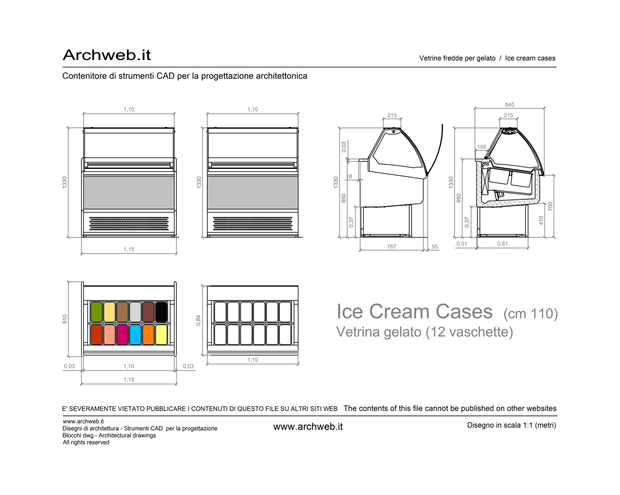 Frigo vetrina gelati 02 dwg