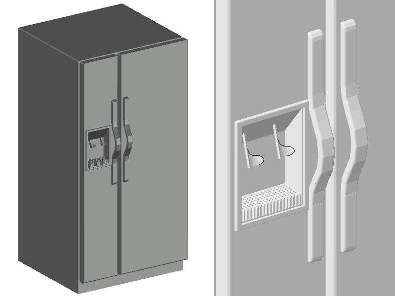 Frigorifero 3D dwg