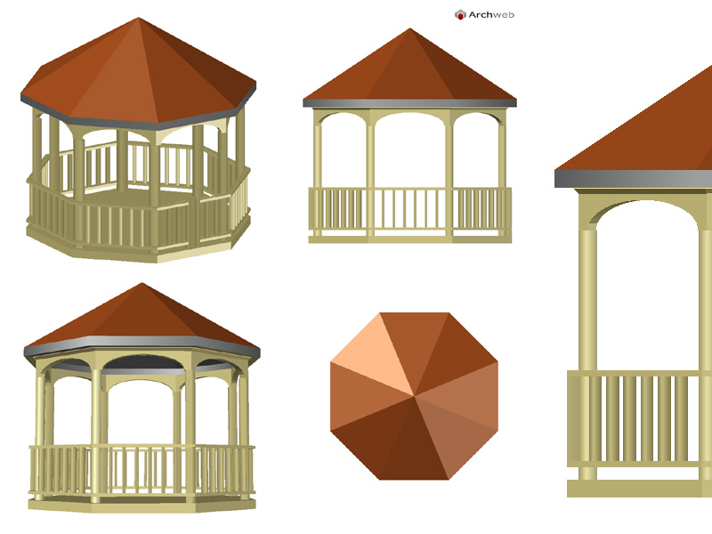 Gazebo 3D 1 dwg