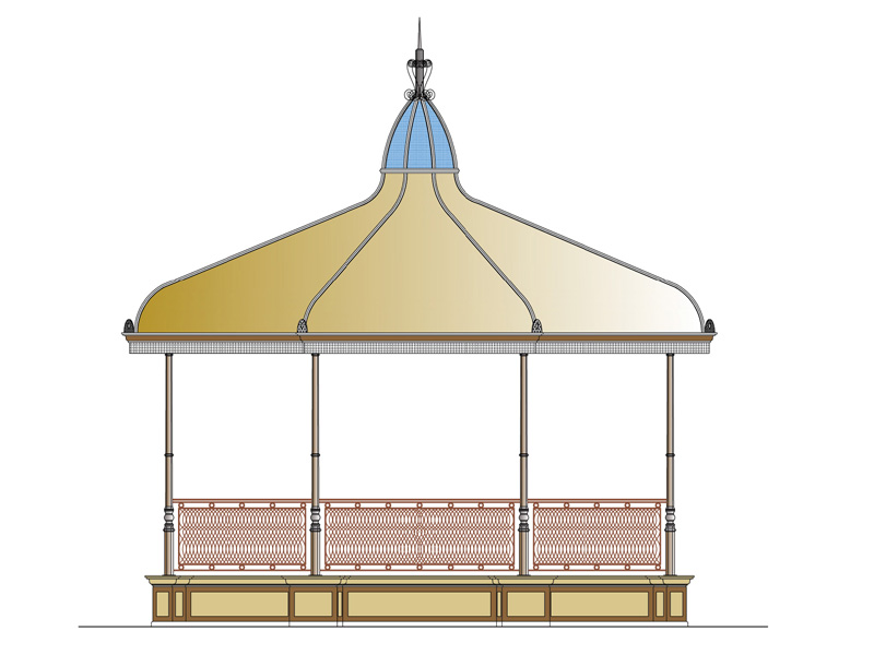 Gazebo in prospetto 1 dwg