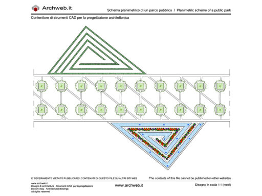 Giardino pubblico 07. Schema progettuale dwg - scala 1:100 Archweb