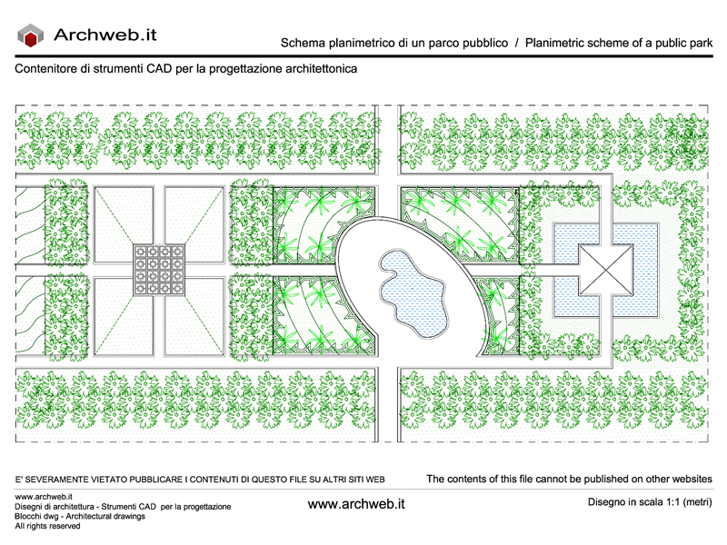 Public garden 08. Design scheme dwg - scale 1:100 Archweb