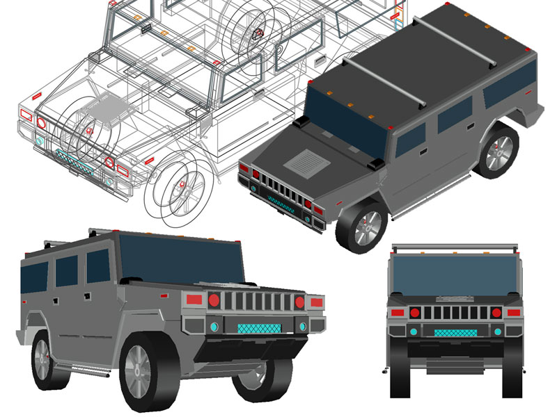 Hummer 3D dwg