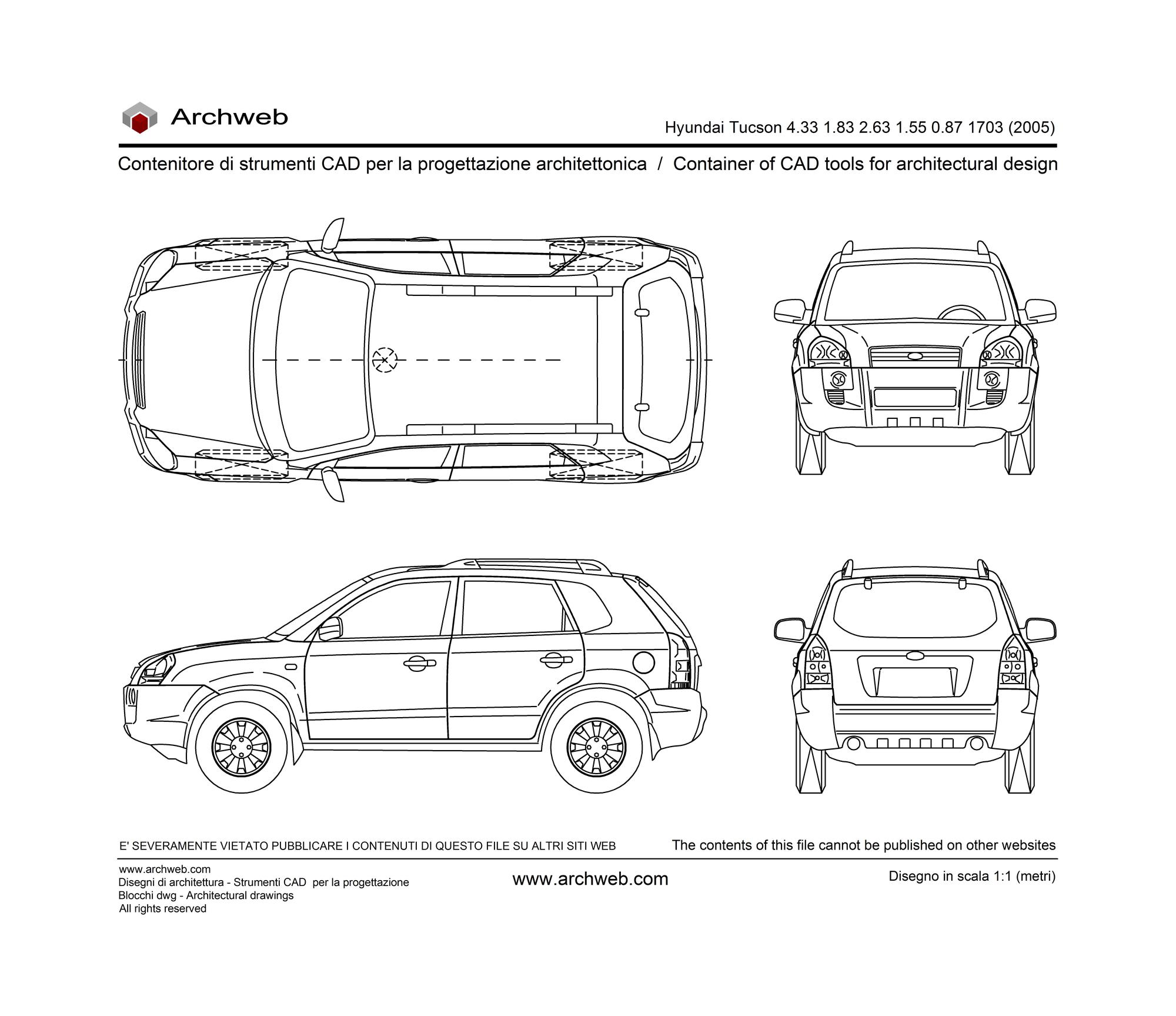 Hyundai Tucson 2005 dwg