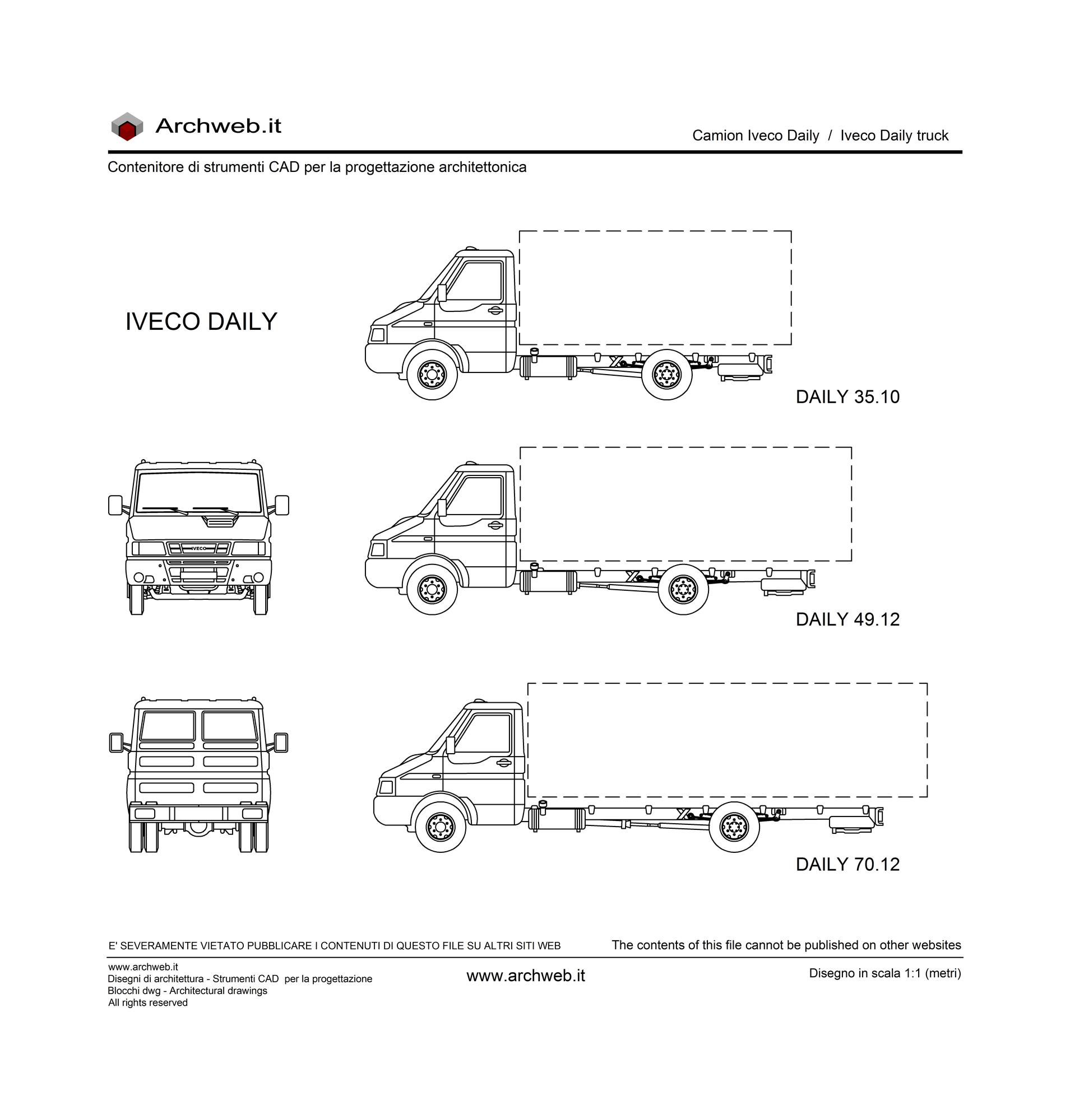 Drawing by Iveco daily