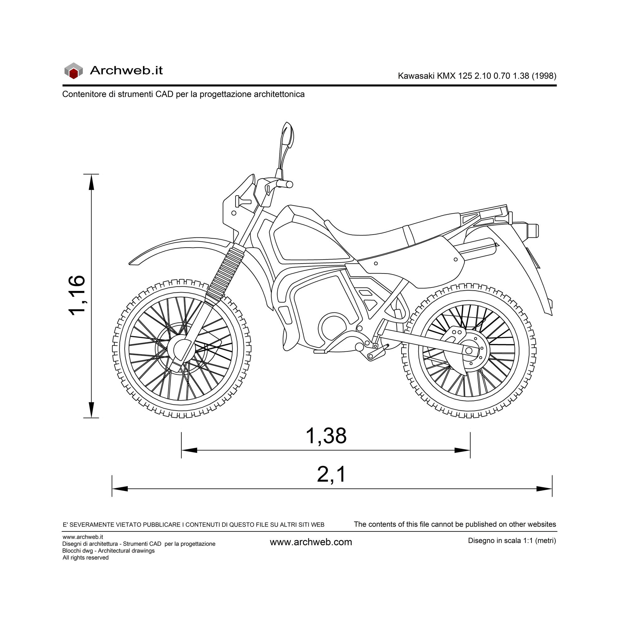 Kawasaki KMX 125 dwg