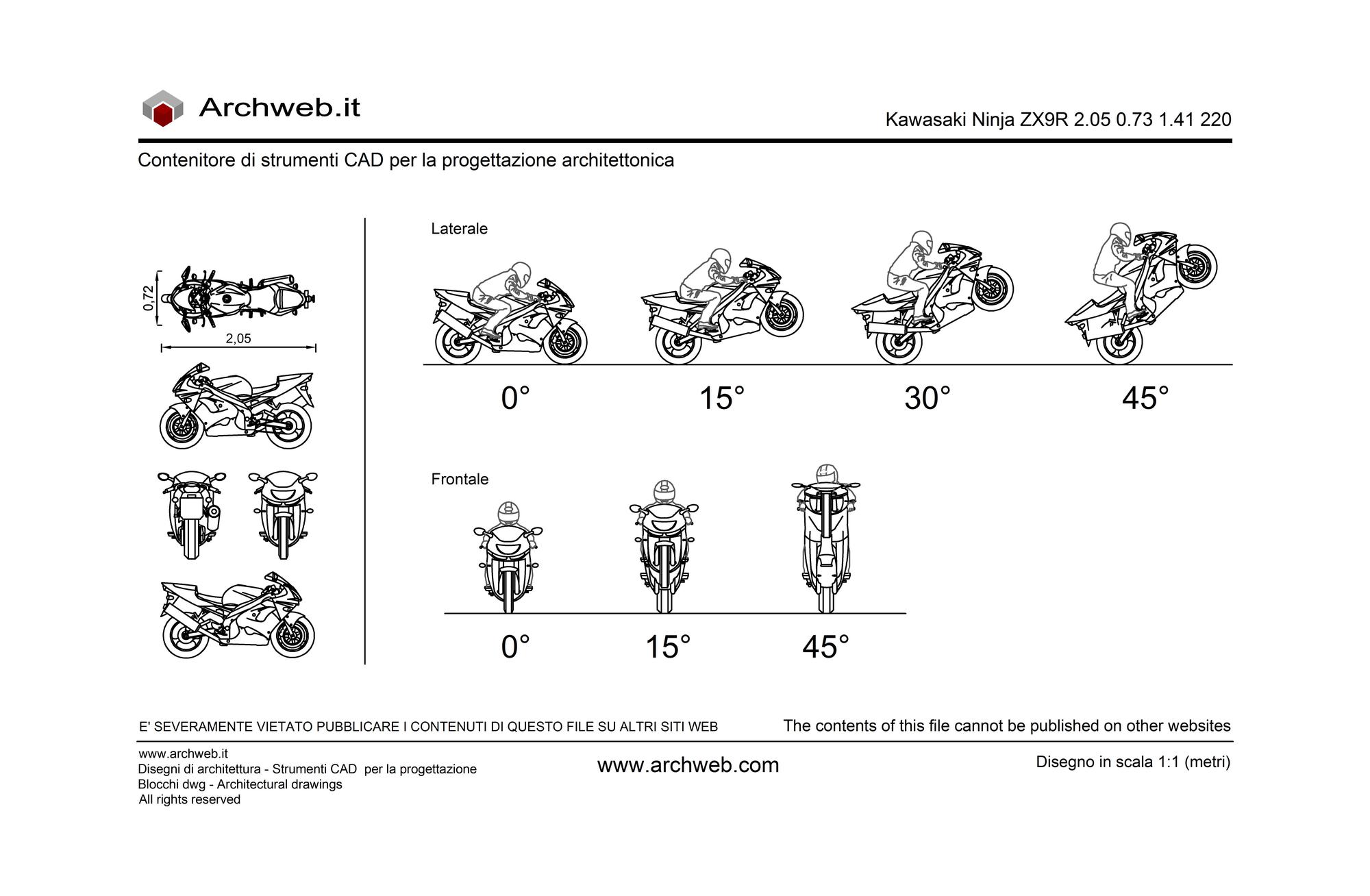 Kawasaki Ninja ZX9R dwg