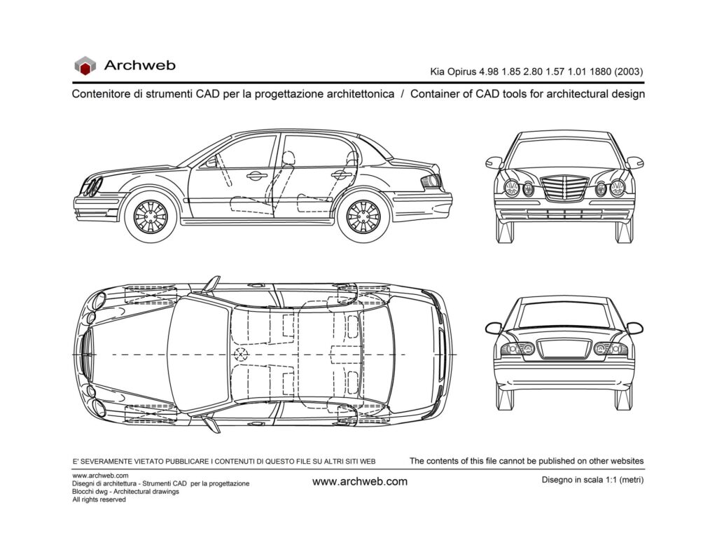 Kia Opirus 2003 dwg