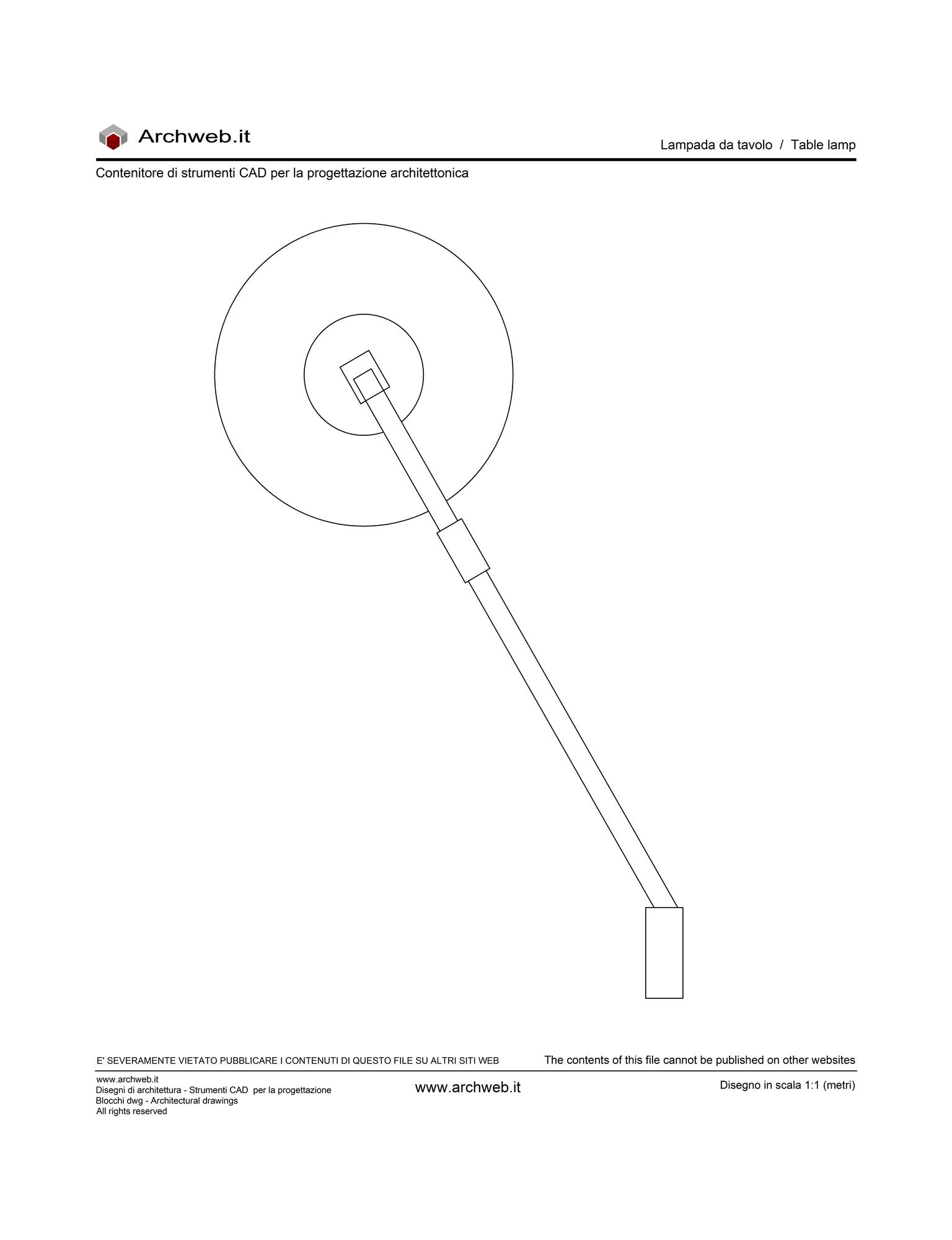 Lampada da tavolo 01 dwg