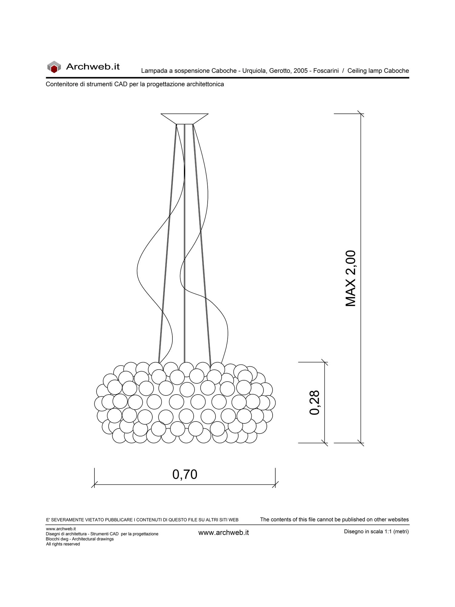 Lampada Caboche Foscarini dwg