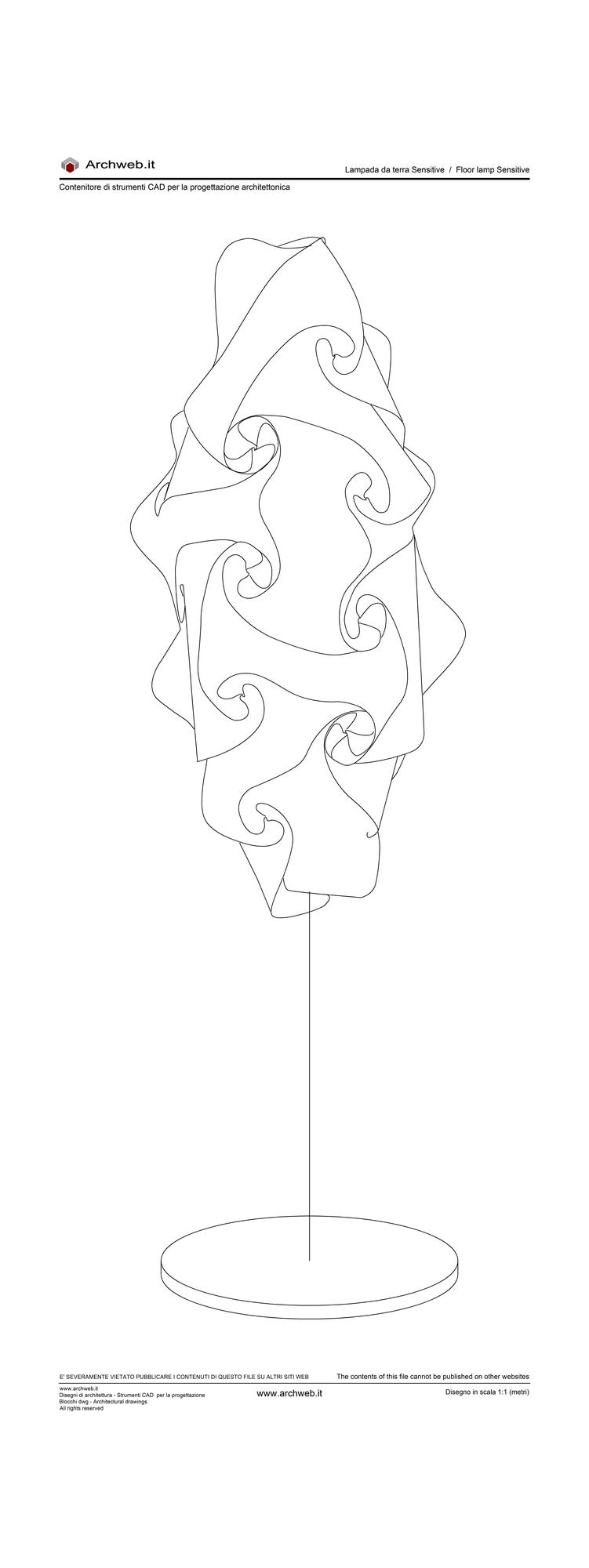 Lampada terra Sensitive dwg