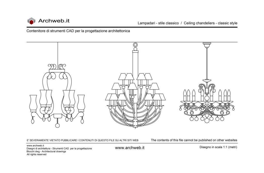 Lampadari classici 04 dwg
