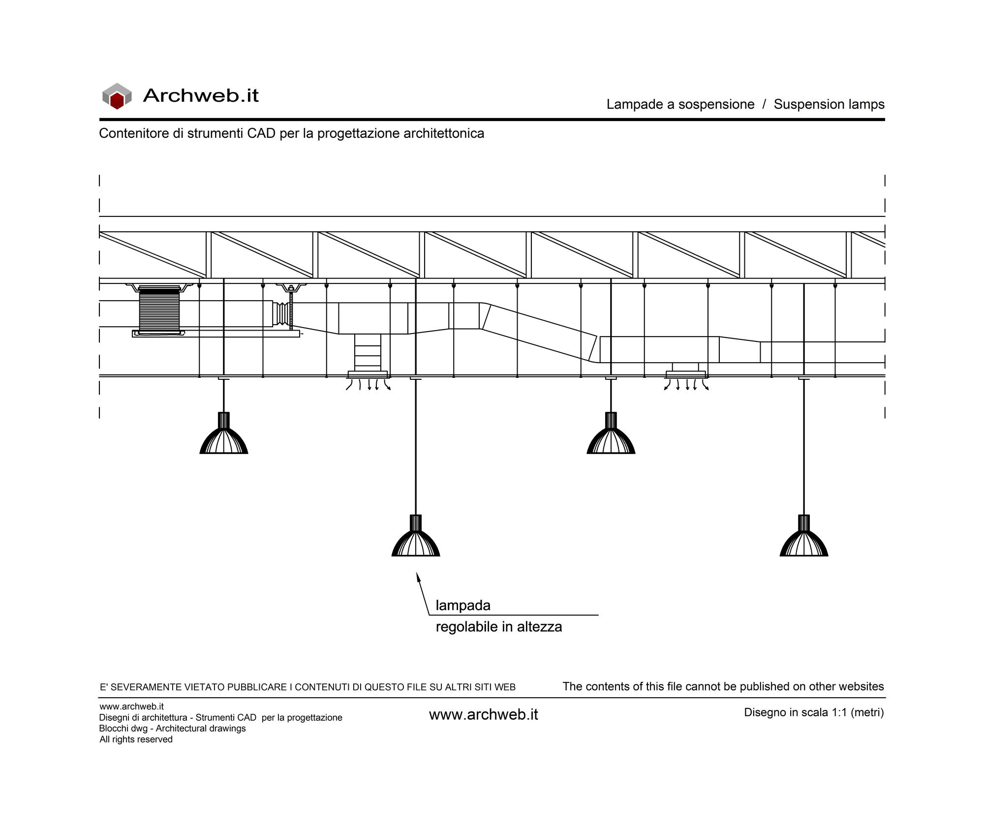 Lampade a sospensione dwg