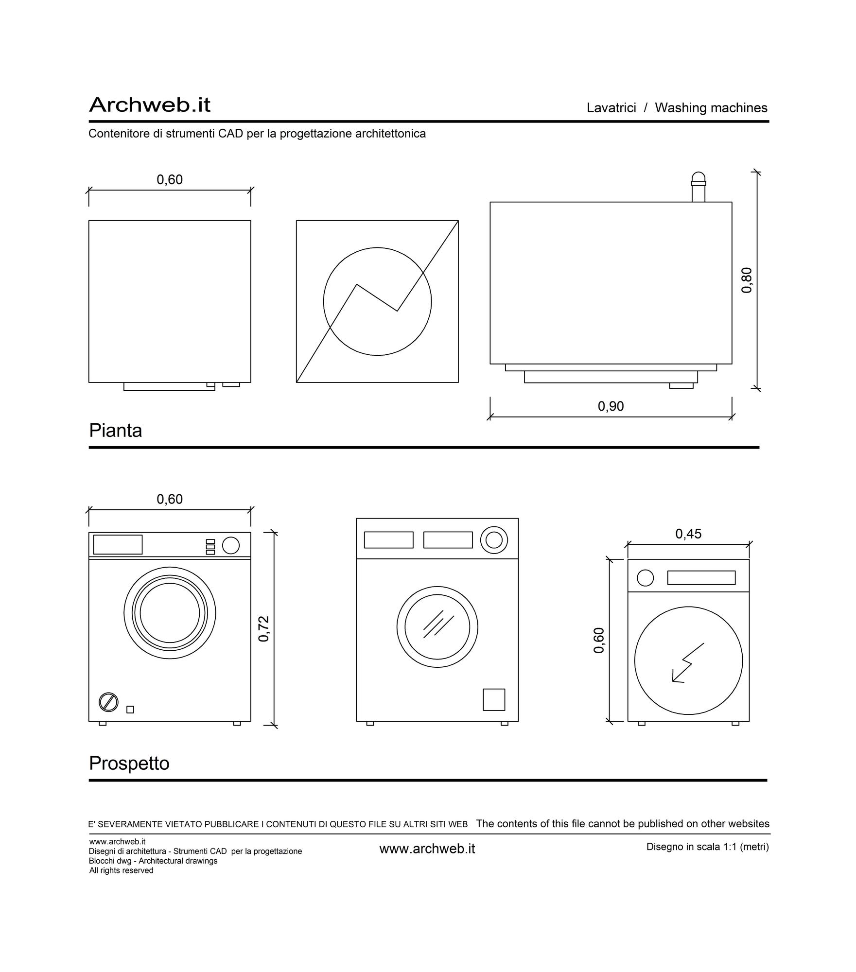 Lavatrici dwg Archweb