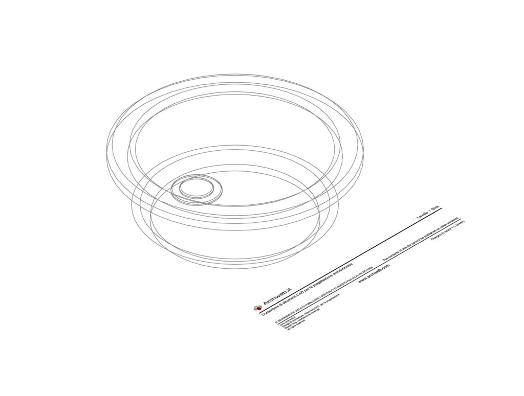 Lavello tondo 3D dwg