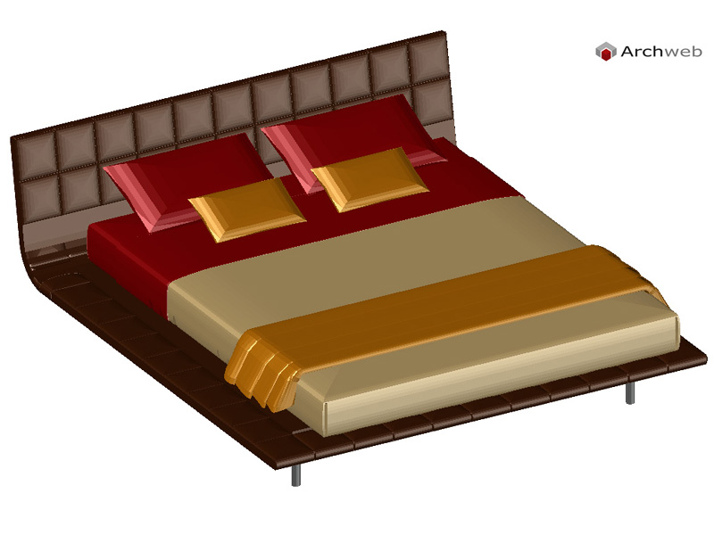 Letto Onda Poliform 3D dwg