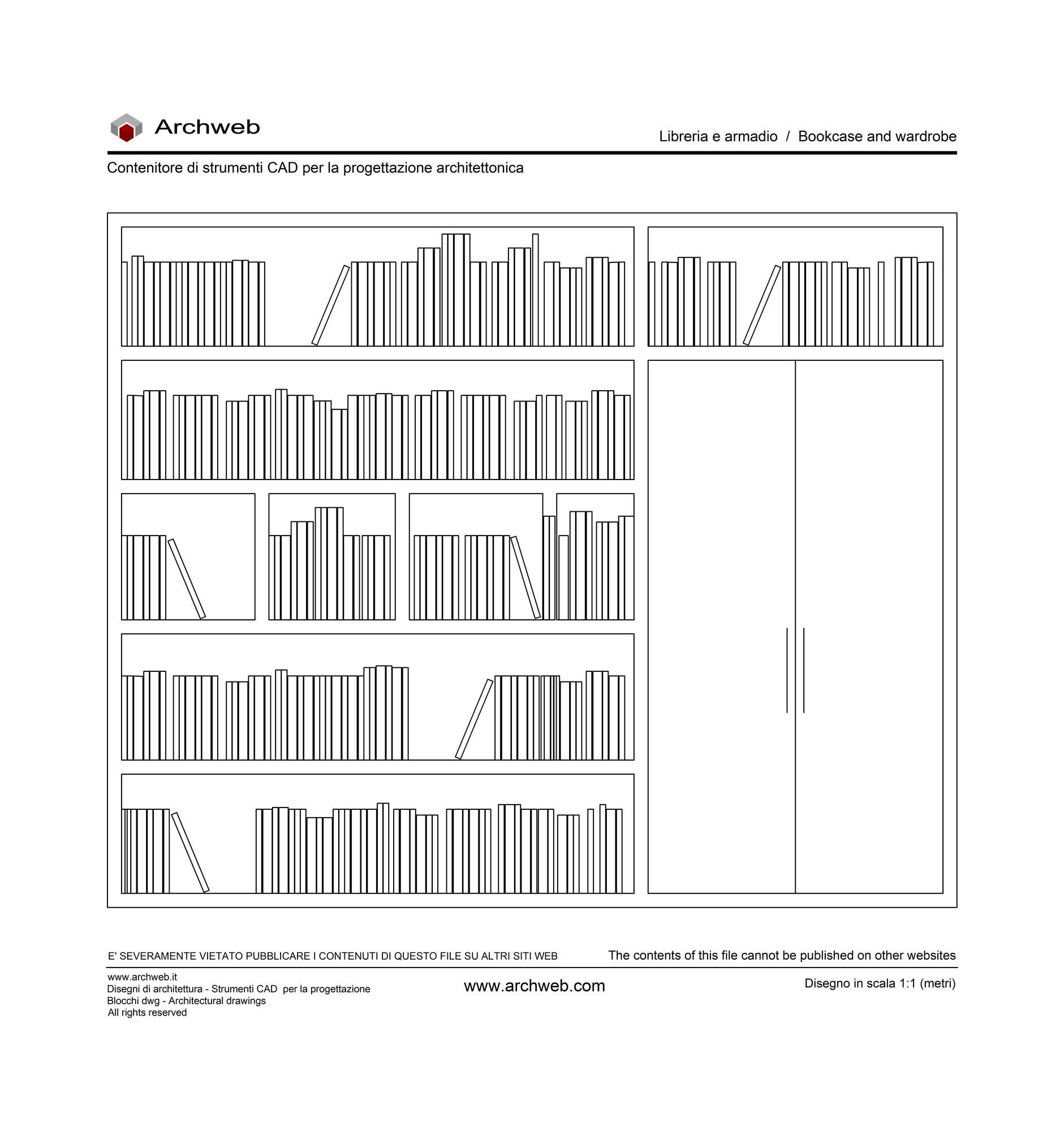 Libreria e armadio dwg