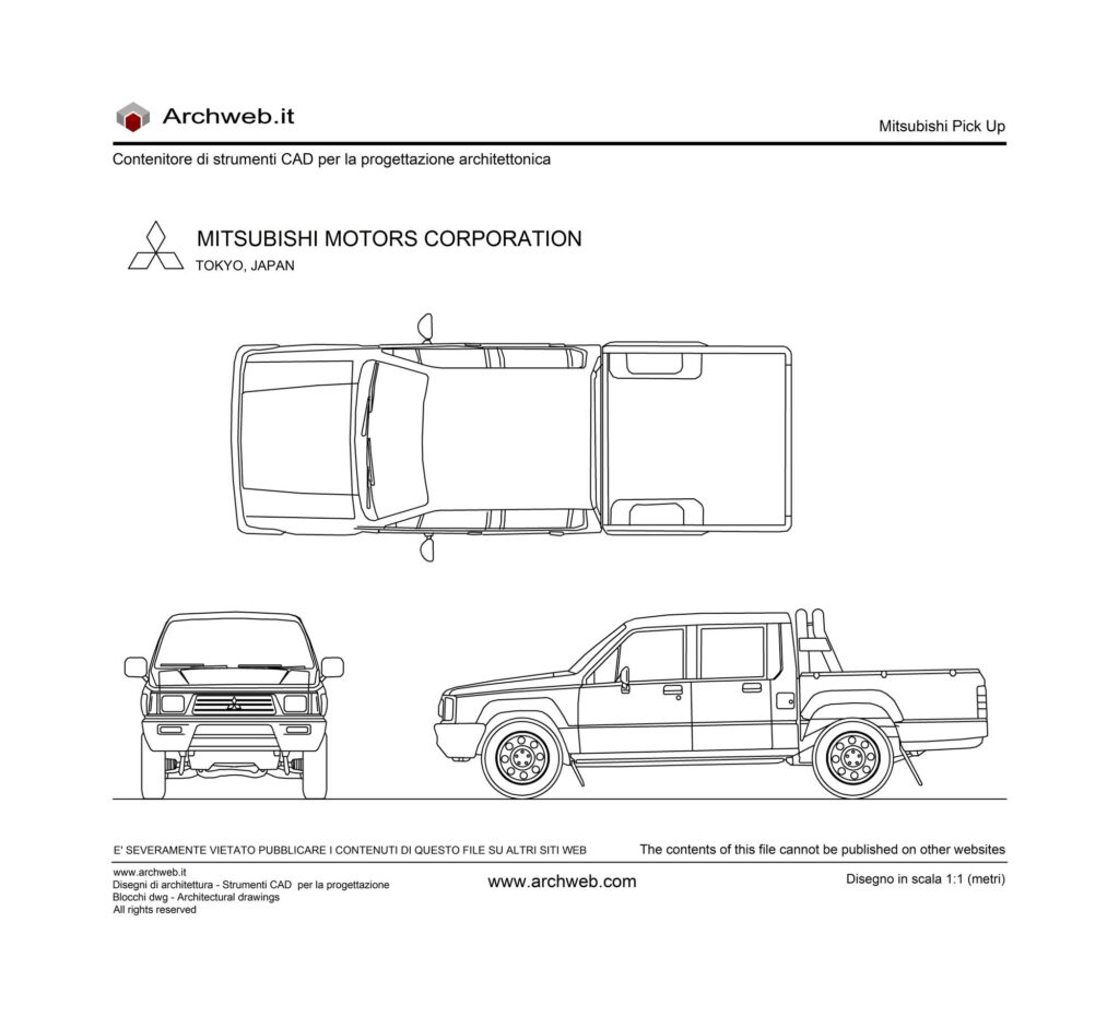 Mitsubishi Pick Up dwg