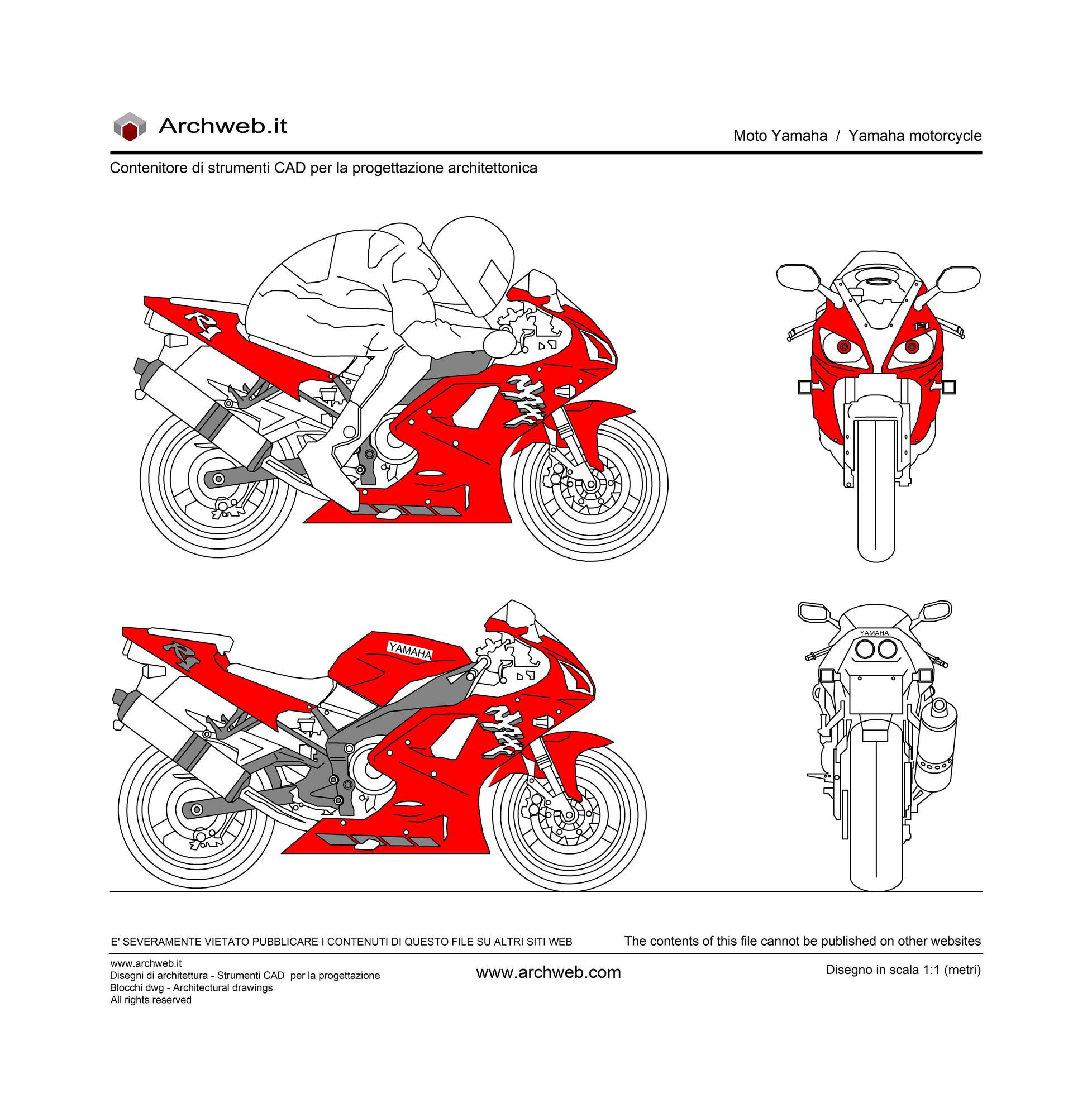 Moto Yamaha dwg