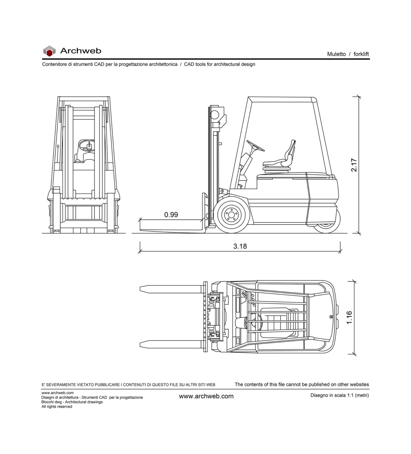 Forklifts - Forklift - Archweb dwg