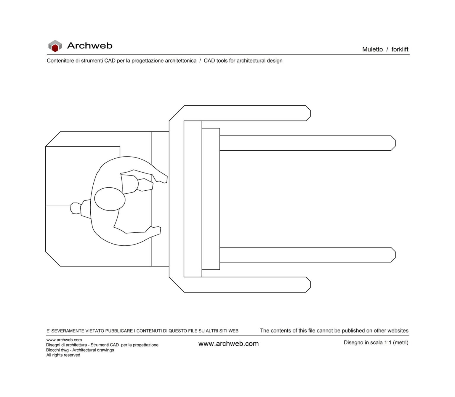Forklifts - Forklift - Archweb dwg