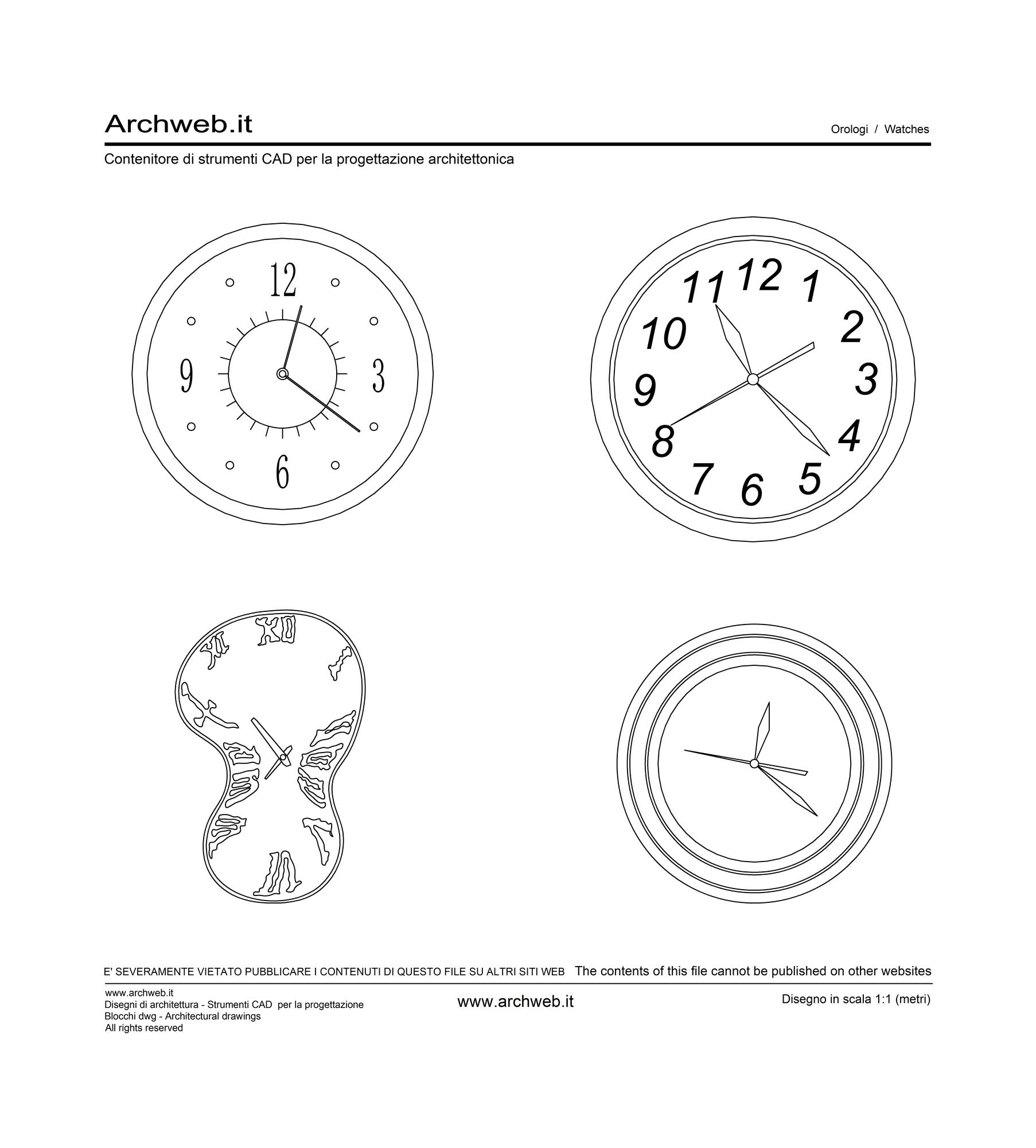 Orologi da parete 04 dwg