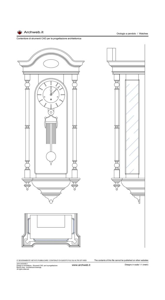 Orologio a pendolo dwg