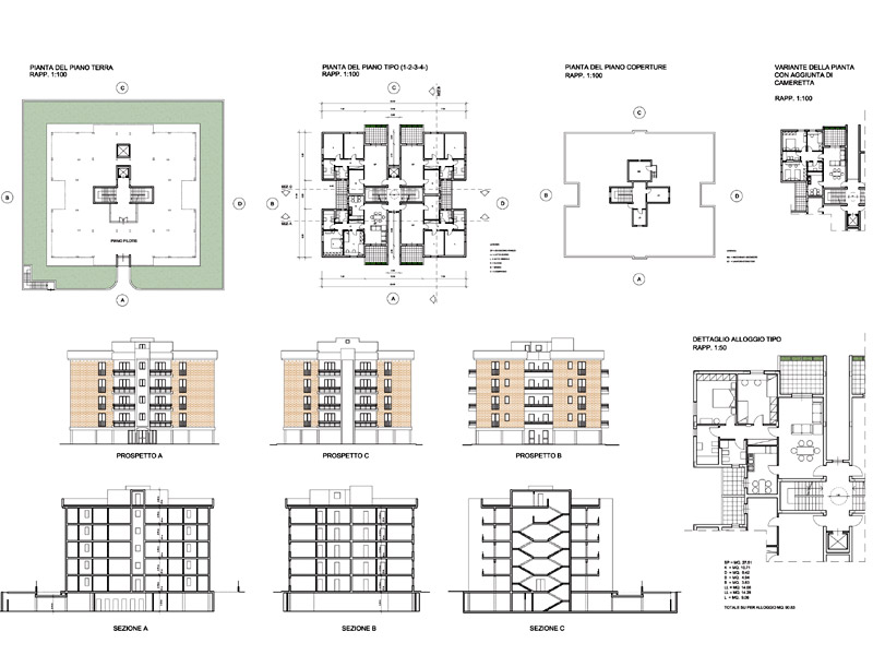 Palazzina residenziale 04 dwg