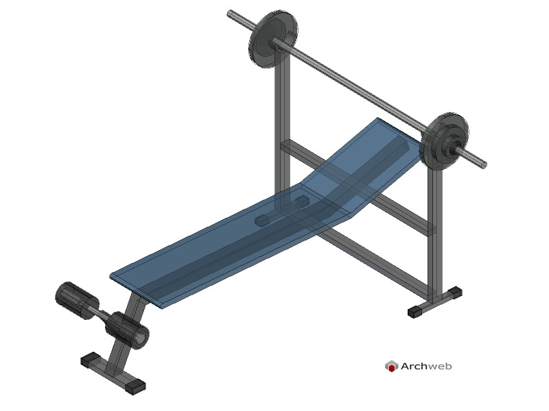 3D weight bench 03 dwg Archweb