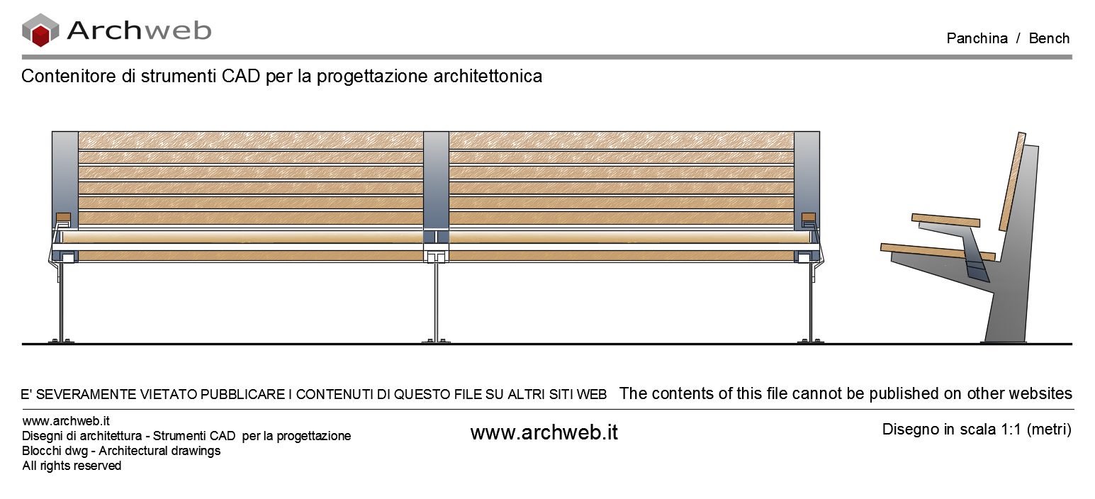 Panchina 12 dwg