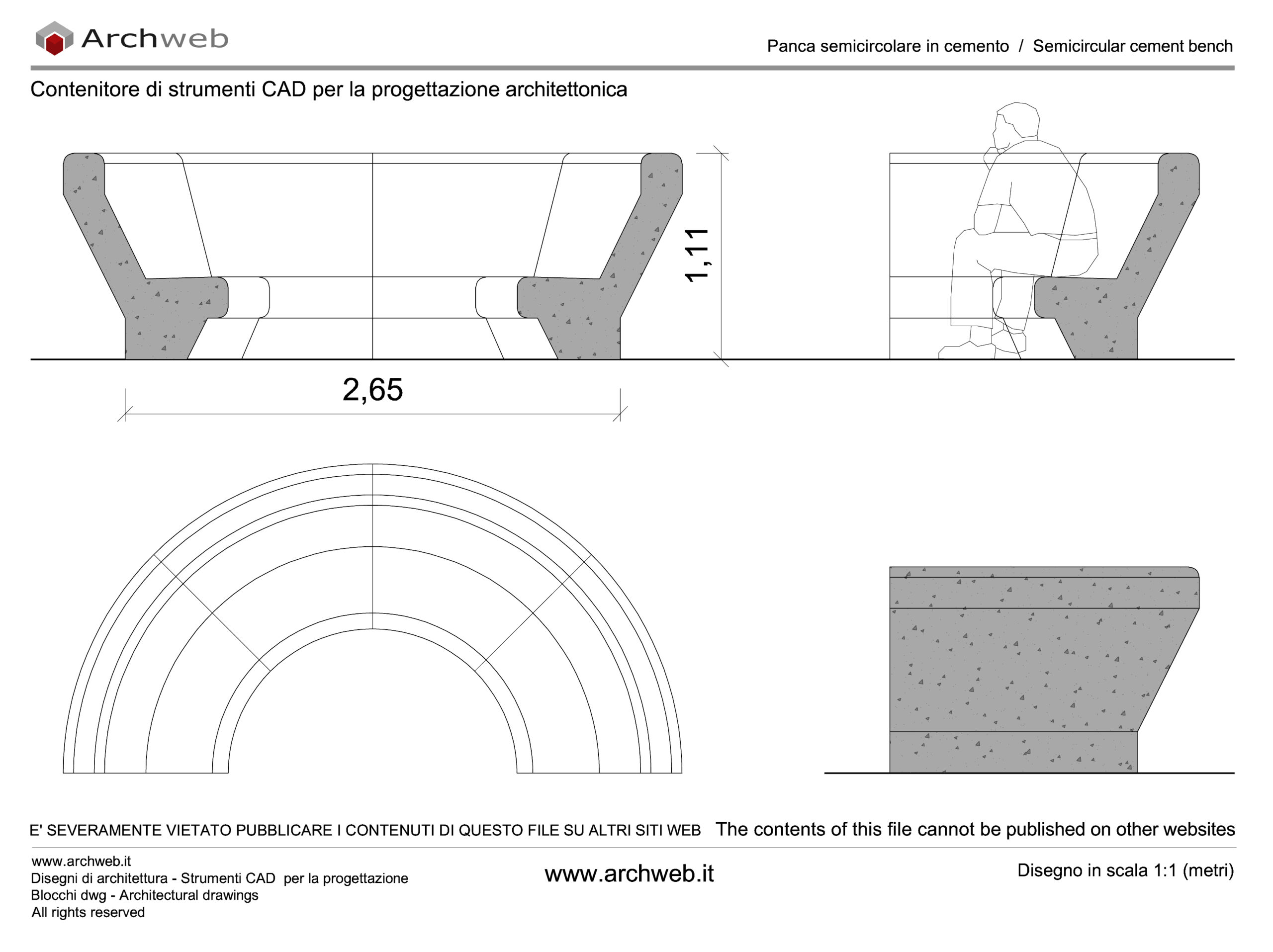 Panchina 14 dwg