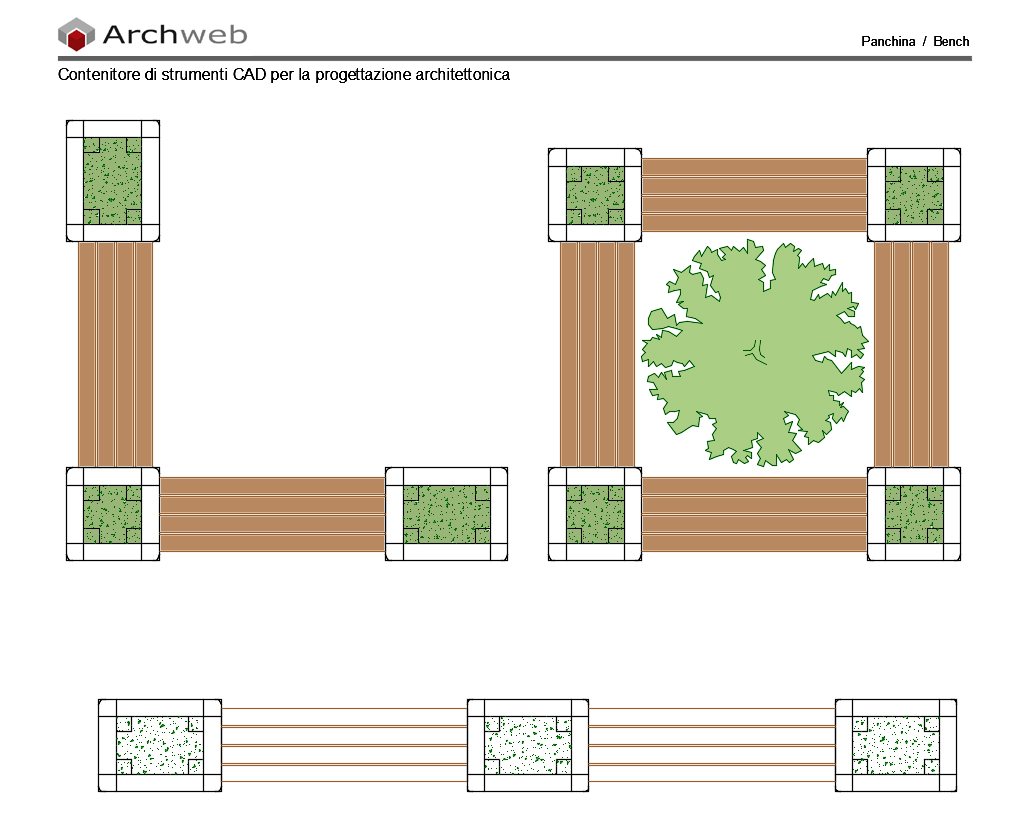 Panchina 16 dwg