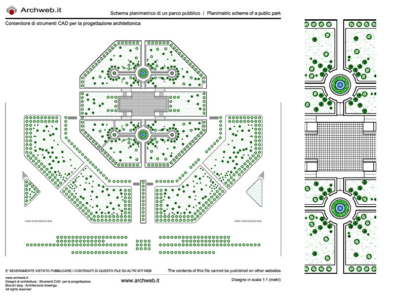 Public park 05. Design scheme dwg - scale 1:100 Archweb