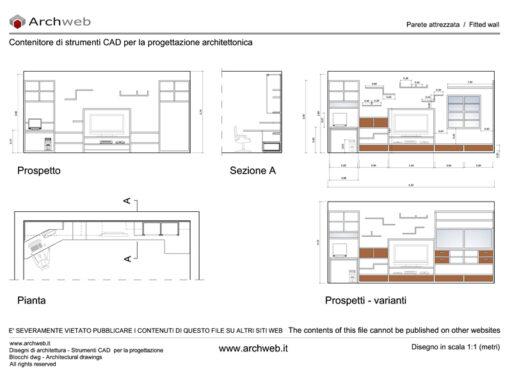 Parete attrezzata 03 dwg