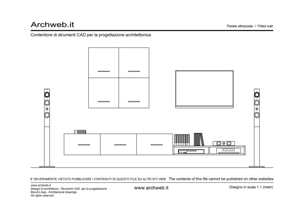 Parete attrezzata 12 dwg