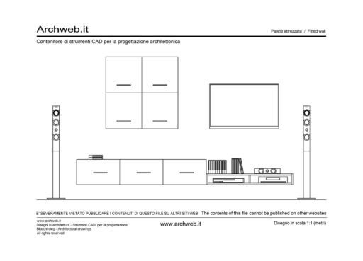 Parete attrezzata 12 dwg