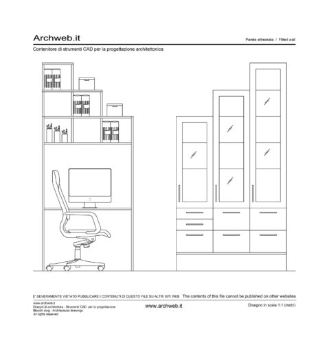 Parete attrezzata 13 dwg