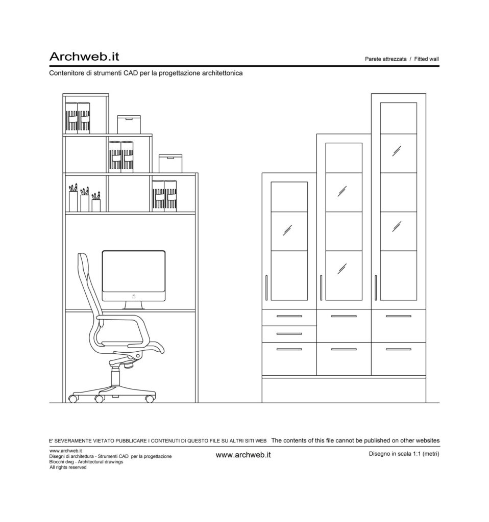 Parete attrezzata 13 dwg
