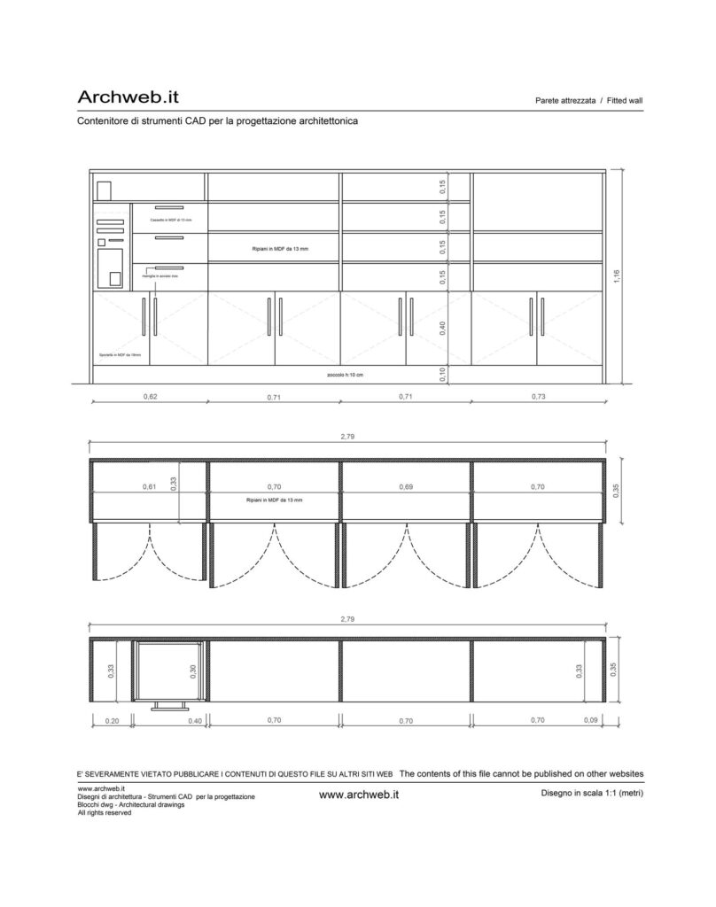 Parete attrezzata 14 dwg