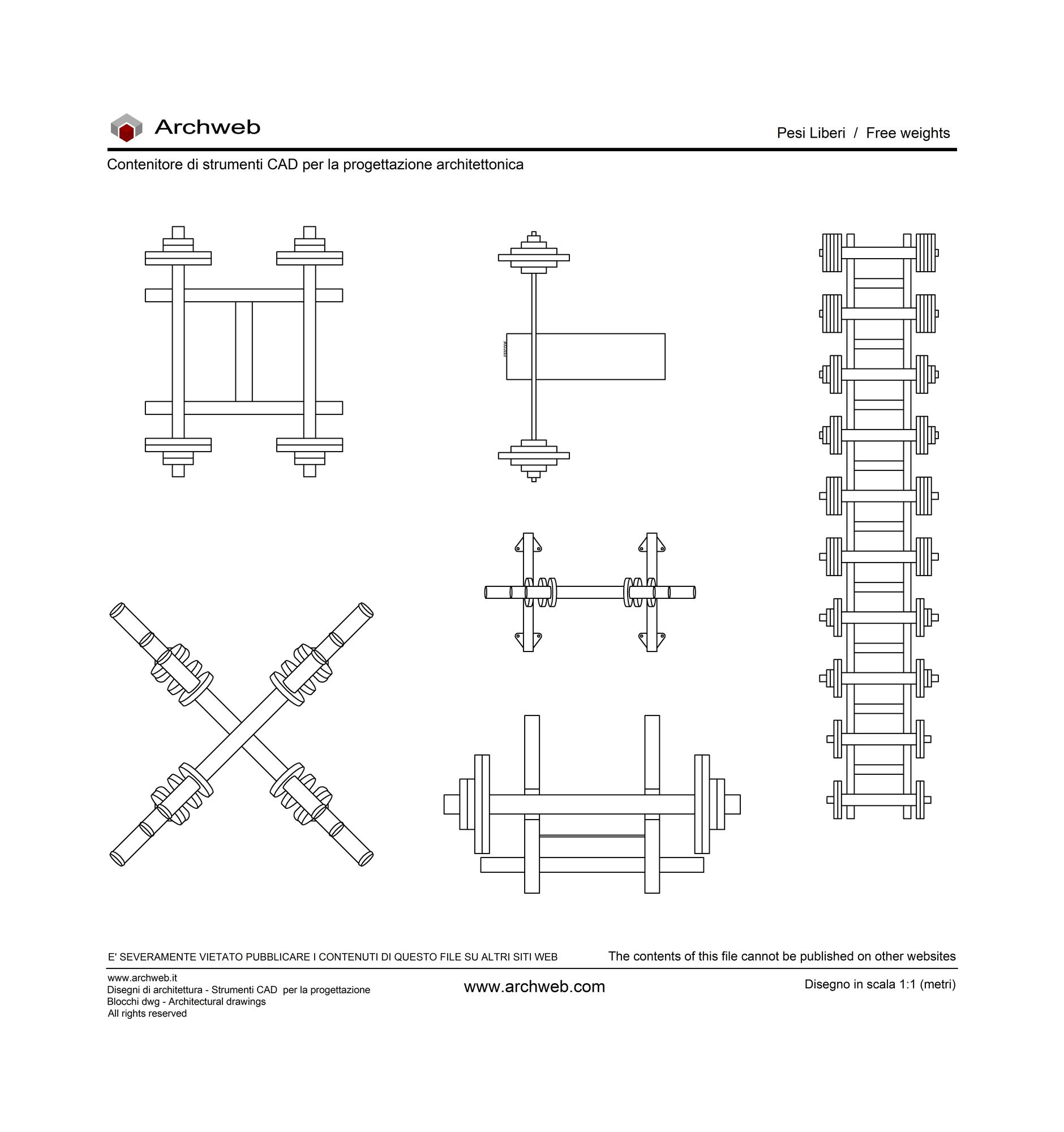 Pesi liberi dwg Archweb