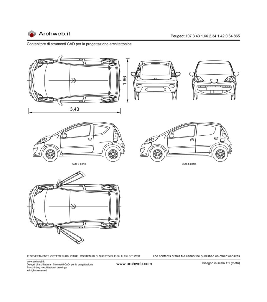 Peugeot 107 (2006) dwg
