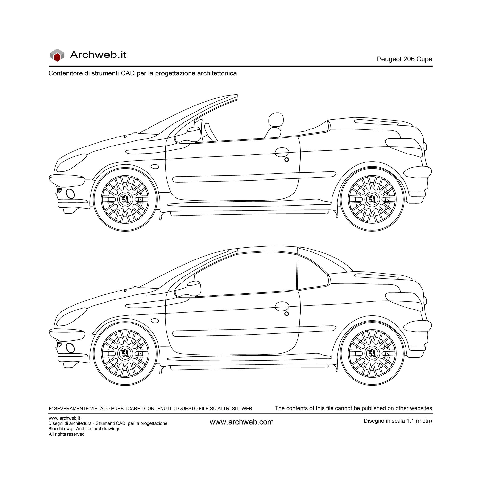 Peugeot 206 Coupe dwg